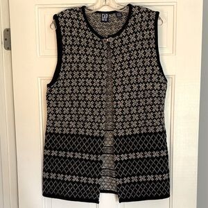 Vintage GAP Fair Isle Patterned Knit Sweater Vest